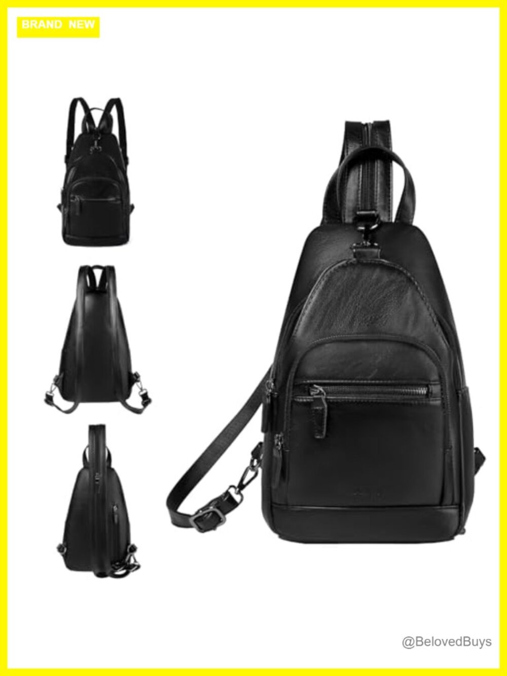 Convertible PU Faux Leather Anti Theft Sling Backpack Purse with Shoulder Strap